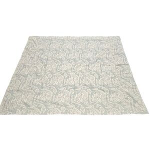 Pottery Barn Alessandra Paisley Linen Blend Shower Curtain Green/Gray GUC